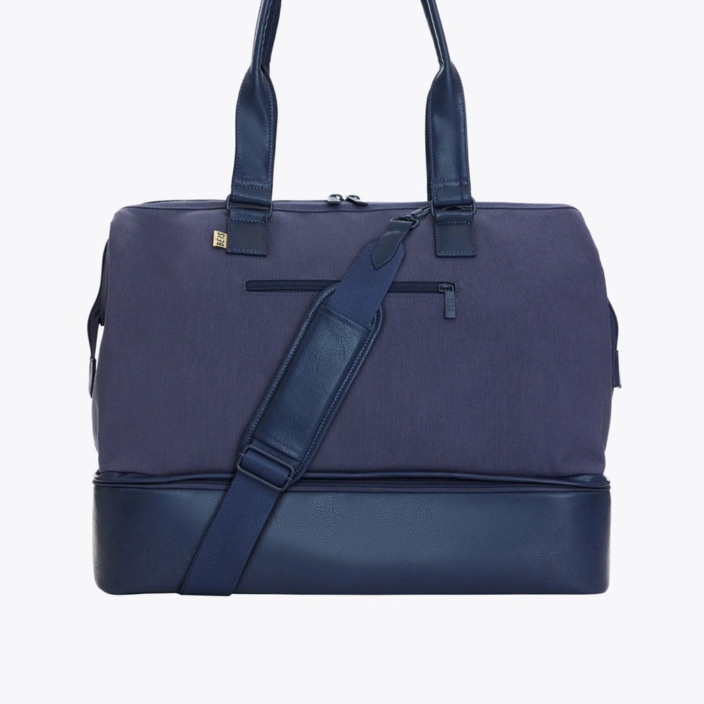 BEIS Blue Duffel Bag with Dual Compartments and Sturdy Handles